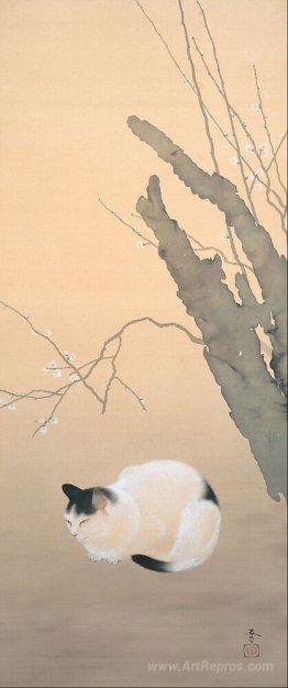 Cat and Plum Blossoms