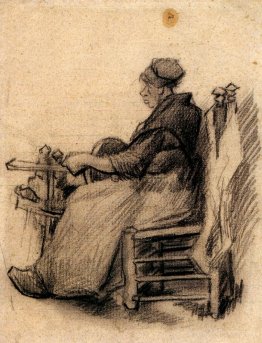 Woman Winding Yarn