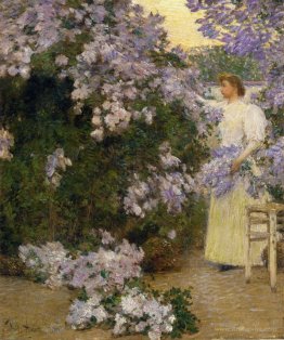 Mrs. Hassam in the Garden