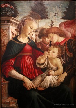 Virgin and child with two angels