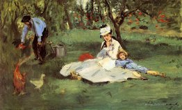 The Monet family in their garden at Argenteuil