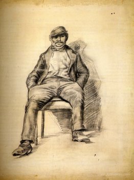 Seated Man with a Moustache and Cap