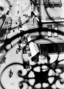 La Canebière Street, Marseilles – View Through the Balcony Grill