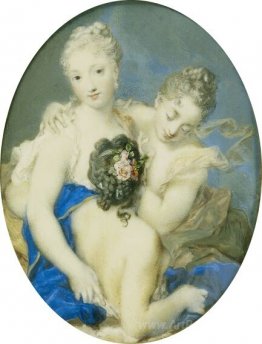 Portrait of Françoise Marie de Bourbon, Duchess of Orléans and w