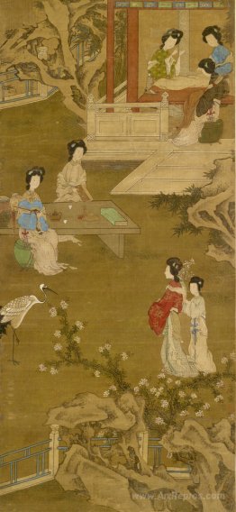 Making the Bride's Gown (anonymous copy after Tang Yin)