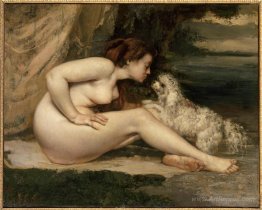 Female Nude with a Dog (Portrait of Leotine Renaude)