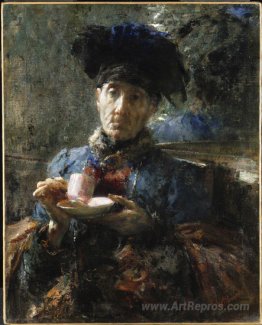 Old Woman Drinking Tea