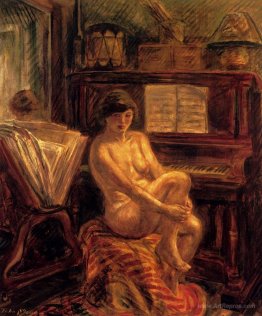 Nude At Piano