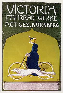 Advertising poster Victoria Fahrradwerke (bicycles)