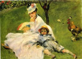 Camille Monet and Her Son Jean in the Garden at Argenteuil