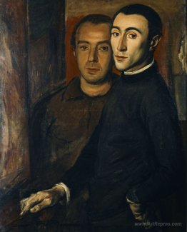 Self portrait with Nikos Nikolaou