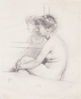 Seated Nude on a couch