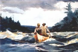 Canoe in the rapids