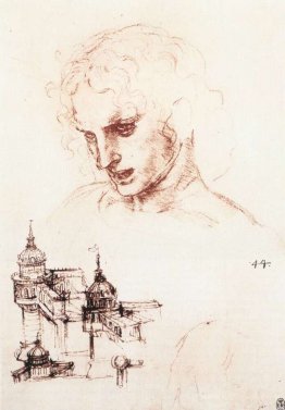 Study of an apostle's head and architectural study