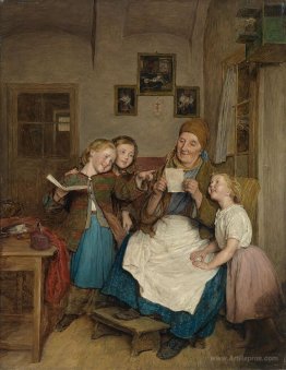 Grandmother with three grandchildren