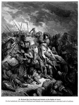 Richard I the Lionheart in battle at Arsuf in 1191