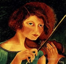 Self-portrait with violin