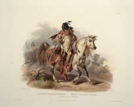 A Blackfoot Indian on Horseback, plate 19 from Volume 1 of 'Trav