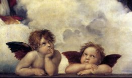 Putti, detail from The Sistine Madonna