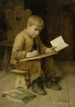 Writing boy