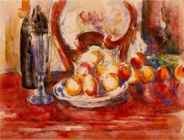 Still Life Apples, a Bottle and Chairback