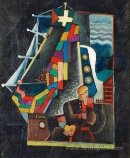 Composition with ships and figures