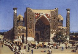 Shir Dor madrasah in Registan Square in Samarkand