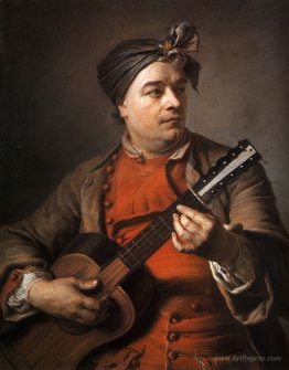 Jacques Dumont le Romain playing the guitar