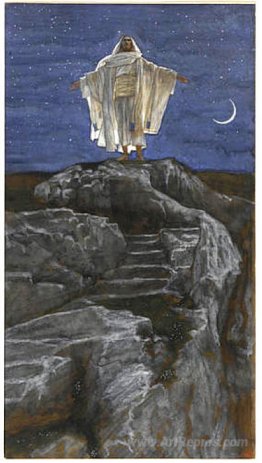 Jesus Goes Up Alone onto a Mountain to Pray