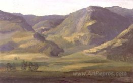 Mountainous landscape in Cantal