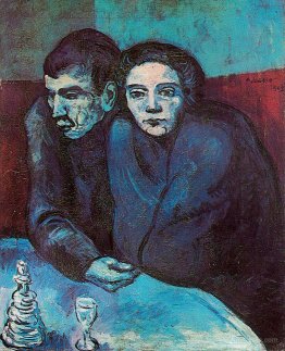 Man and woman in café