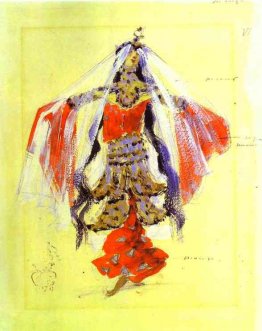 Dancer.Costume design for Rubinstein`s opera