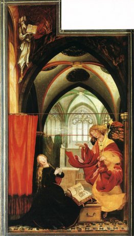 The Annunciation (left wing of the Isenheim Altar)