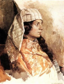 Jewish woman with oriental shawl