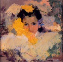 Girl with flowers