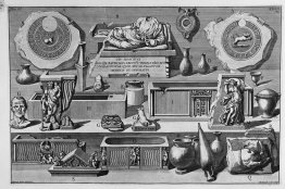 The Roman antiquities, t. 3, Plate XXVII. Urns, vases, sarcophag