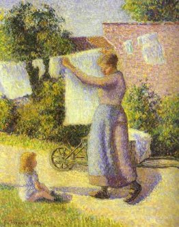 Woman Hanging up the Washing