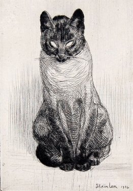 Seated Siamese cat