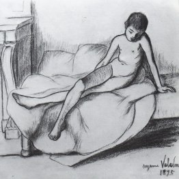 Utrillo Nude Sitting on a Couch