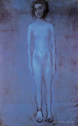 Standing young nude