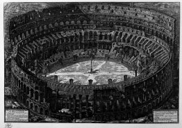 View of the Flavian Amphitheatre, called the Coliseum (a bird)