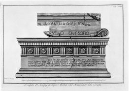 Statement of the Sarcophagus of Scipio Barbato and the monument