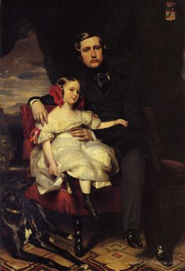 Portrait of the Prince de Wagram and his daughter Malcy Louise C