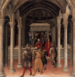 Quaratesi Altarpiece, Pilgrims at the Tomb of St.Nicholas of Bar