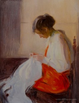 girl sewing