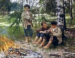 Three Boys in the Wood