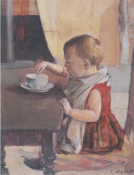 Child by the table