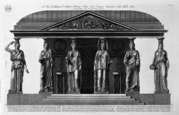 Reconstruction of the edifice supported by caryatids found in 17