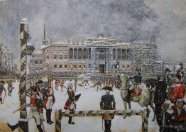 Military Parade of Emperor Paul in front of Mikhailovsky Castle