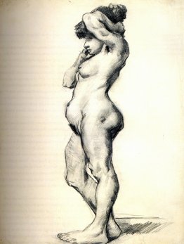 Standing Female Nude Seen from the Side